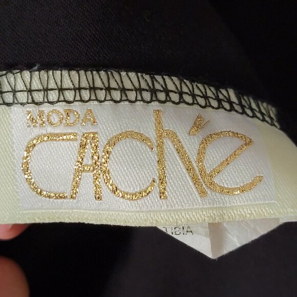 Moda Cache Womens Black Mexican Embroidered Artisan Peasant Open Front Top Large - Picture 10 of 11